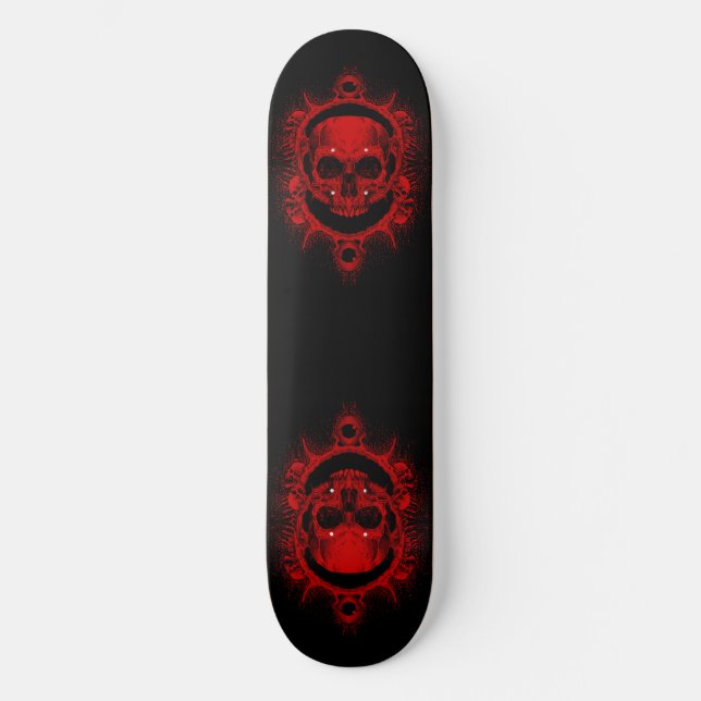 skateboard  Two Red Skeleton Skull (Frente)