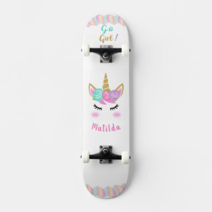 Skateboard Unicorn para Rapariga