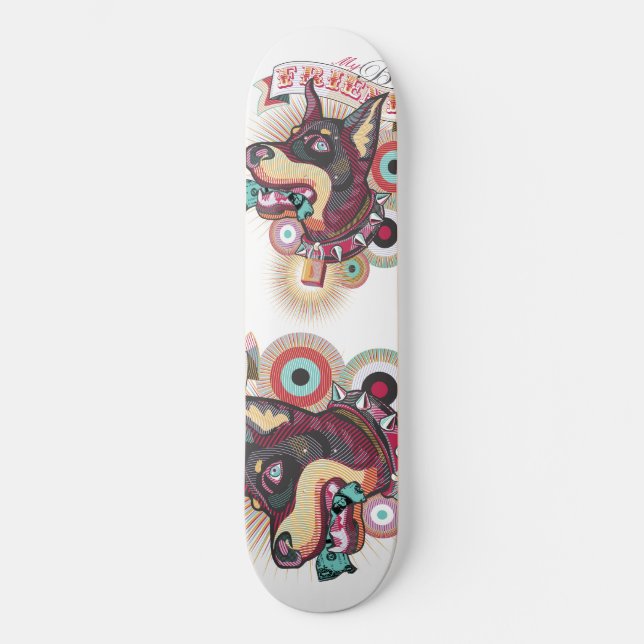 Skateboard – Urban Loyalty Doberman Pop-Art Design (Frente)