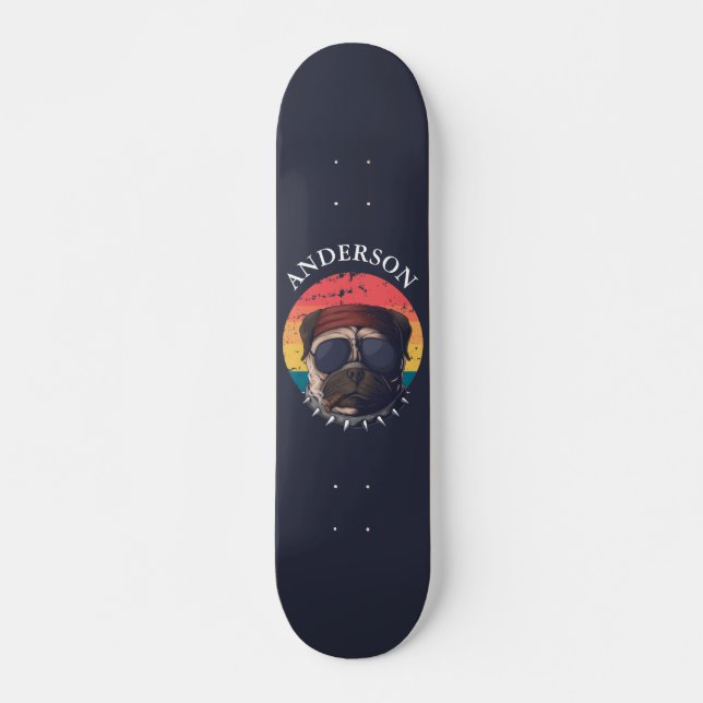 Skateboard Urban Warrior Sunset Pug (Frente)