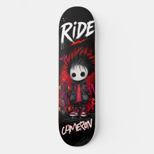 Skateboard Urbano Grafite Emo Anime Personalizado