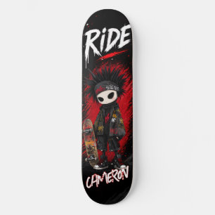 Skateboard Urbano Grafite Emo Anime Personalizado