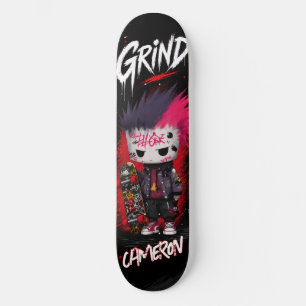 Skateboard Urbano Grafite Punk Anime Personalizado