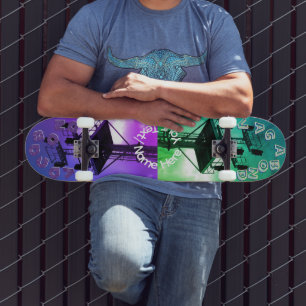 Skateboard Vagabundo Roxo Verde