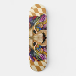 Skateboard Verificada Retro Ouro Rainbow Lion