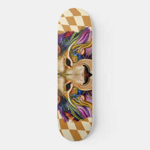 Skateboard Verificada Retro Ouro Rainbow Lion