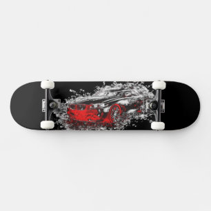 skateboard vermelho abstrato Car