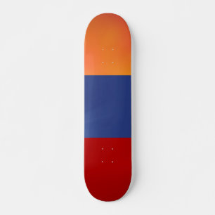 Skateboard Vermelho Azul Laranja
