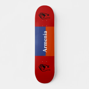 Skateboard Vermelho Azul Laranja