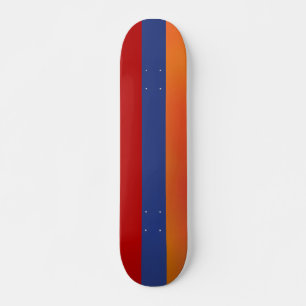 Skateboard Vermelho Azul Laranja