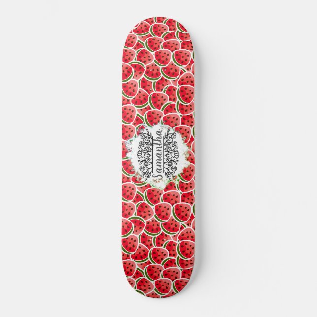 Skateboard Watermelon Cor rosa das águas (Frente)