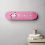 Skateboard White Horse Pink Glitter<br><div class="desc">Skateboard White Horse Pink Glitter Skateboard White Horse Pink Glitter - customize your own. CLICK PERSONALIZE TEMPLATE OPTION AND ENTER NAME Our skateboards are as sweet as they look, and a delightful gift for a birthday or skate park. Makes a great gift idea for a unicorn lover. Check out our...</div>
