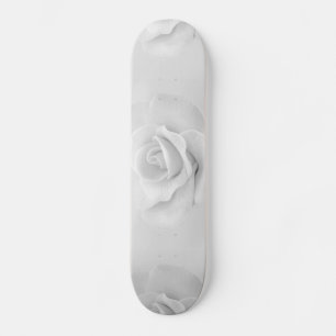 skateboard White Rose
