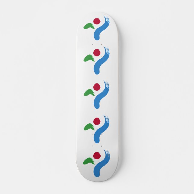 Skateboard with flag of Seoul, South Korea (Frente)