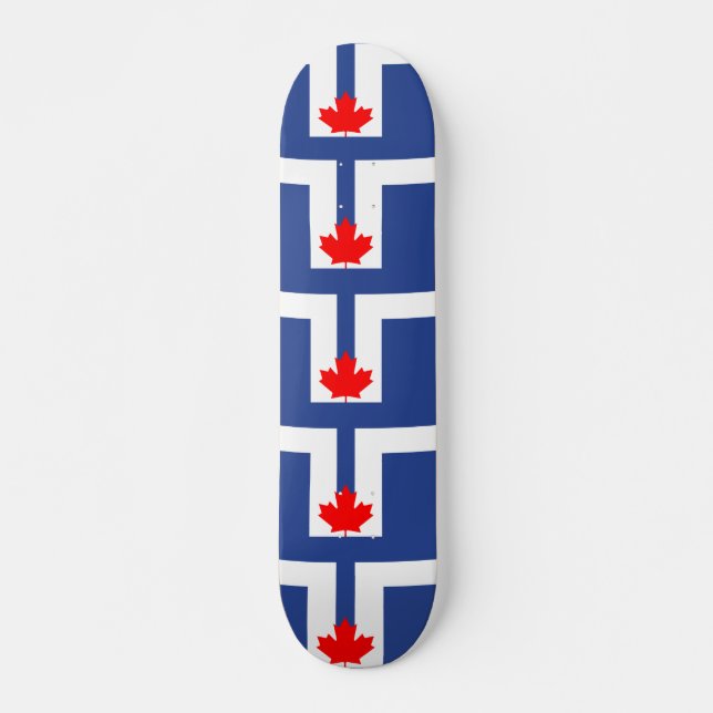 Skateboard with flag of Toronto, Canada (Frente)