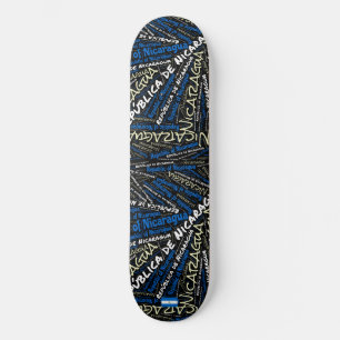Skateboard Wordcloud Orgulho Nacional da Nicarágua
