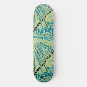 Skateboard Wordcloud Orgulho Nacional das Bahamas