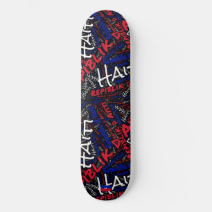 Skateboard Wordcloud Orgulho Nacional do Haiti