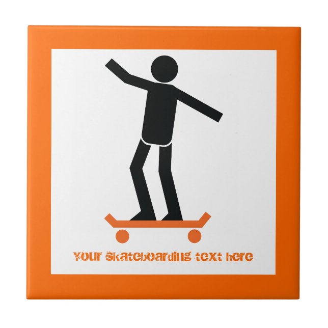 Skateboarder no skate personalizado (Frente)