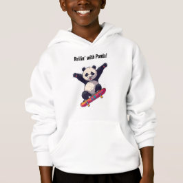 Skater Panda Kids Sweatshirt – Cartoon Hoodie