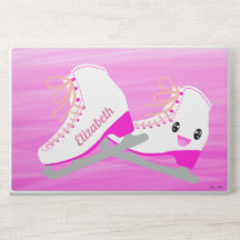 Skates de gelo personalizados, cor-de-rosa