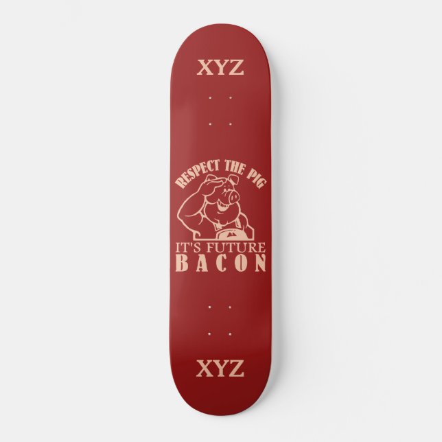 skates personalizados PIG TO BACON (Frente)
