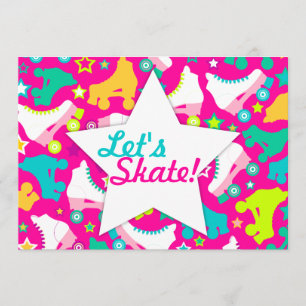 Skates Retroativos Convite Personalizado "Skate Va
