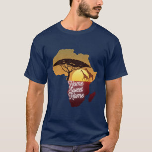 SKAYMARTS   Mapa De Africano Em Uma Camisa De T