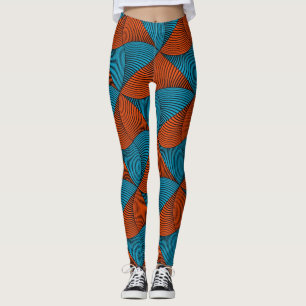 SKAYMARTS   Padrões Azuis Leggings Ancara Africana