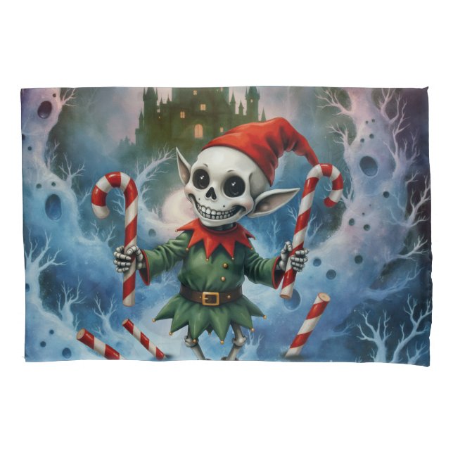 Skeleton Christmas Elf – Creepy Cute Dark Holiday  (Frente)