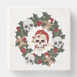 Skeleton Christmas Wreath em um