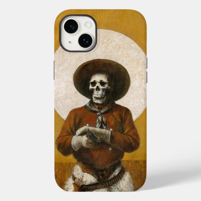 Skeleton Cowboy Na capas de iphone Dourada (Verso)