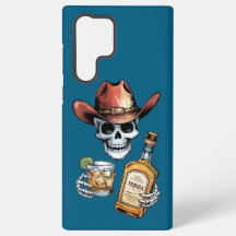 Skeleton Cowboy para Tequila e Whiskey Lovers