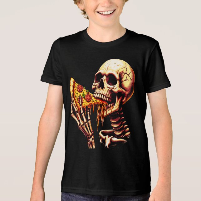 Skeleton Eating Pizza  (Frente)