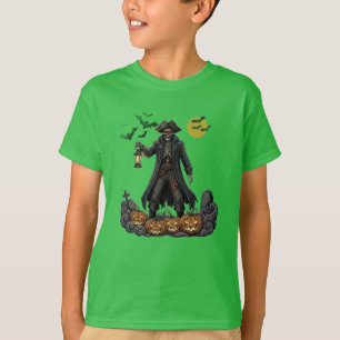 Skeleton Pirate" Maldita Camiseta de Halloween Cri