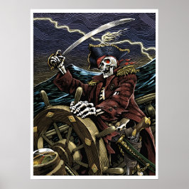 Skeleton Pirate Poster