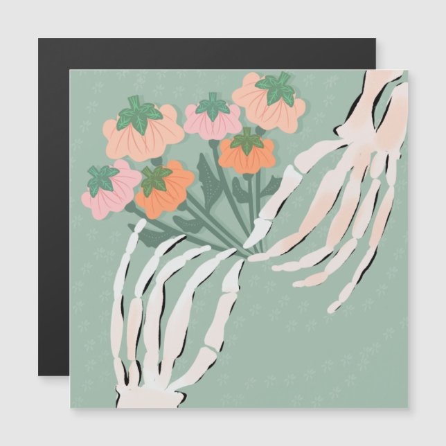 Skeleton Pumpkin Buquê Halloween (Frente/Verso)