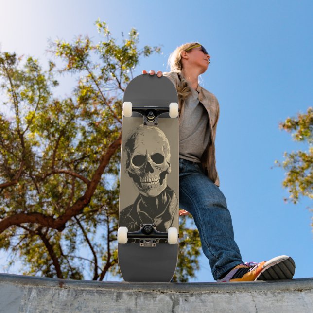 SKELETON Smiling Skateboard Deck (Ao ar livre 1)