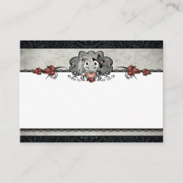 Skeletons de Casamento Cartões de VAZIO Pretos e C