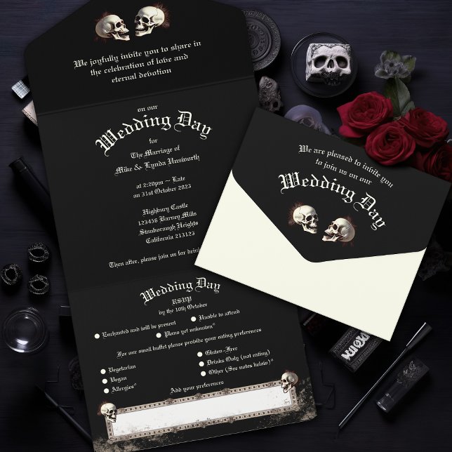 Skeletons Gothic Weding Dançando (Criador carregado)