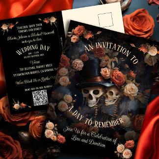 Skeletons Orçamentários RSVP Convite para Casament