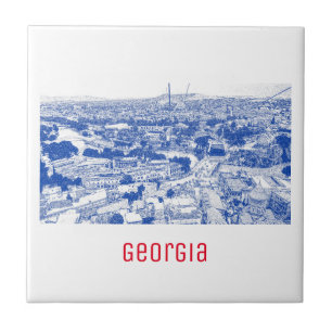 Sketch da Arquitetura Cityscape da Tbilisi Georgia