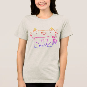 Sketch Rainbow Cat T-shirt