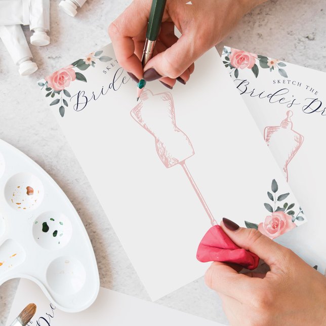 Sketch The Bride's Dress Bridal Shower Game (Criador carregado)