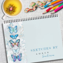 Sketchbook Personalizado do Painel Borboleta Azul