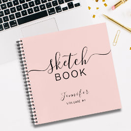 Sketchbook Personalizado Seu Nome Script Elegante
