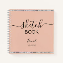 Sketchbook Personalizado Seu Nome Script Elegante