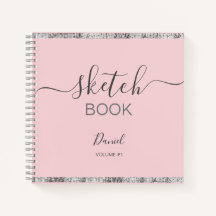 Sketchbook Personalizado Seu Nome Script Elegante