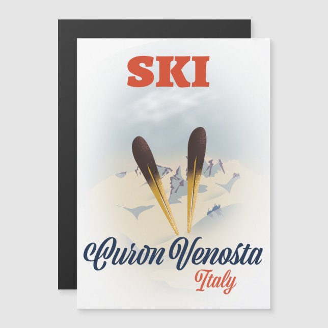 Ski Curon Venosta Itália ski poster (Frente/Verso)