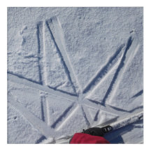 Ski Star Acrylic Art Impressão